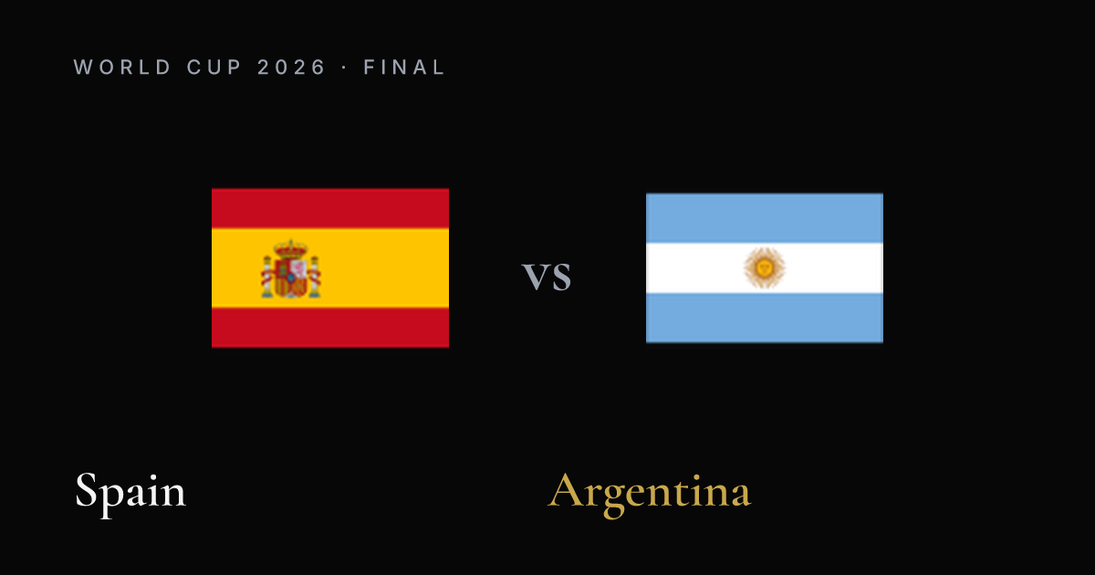 Spain vs Argentina — World Cup 2026 Final