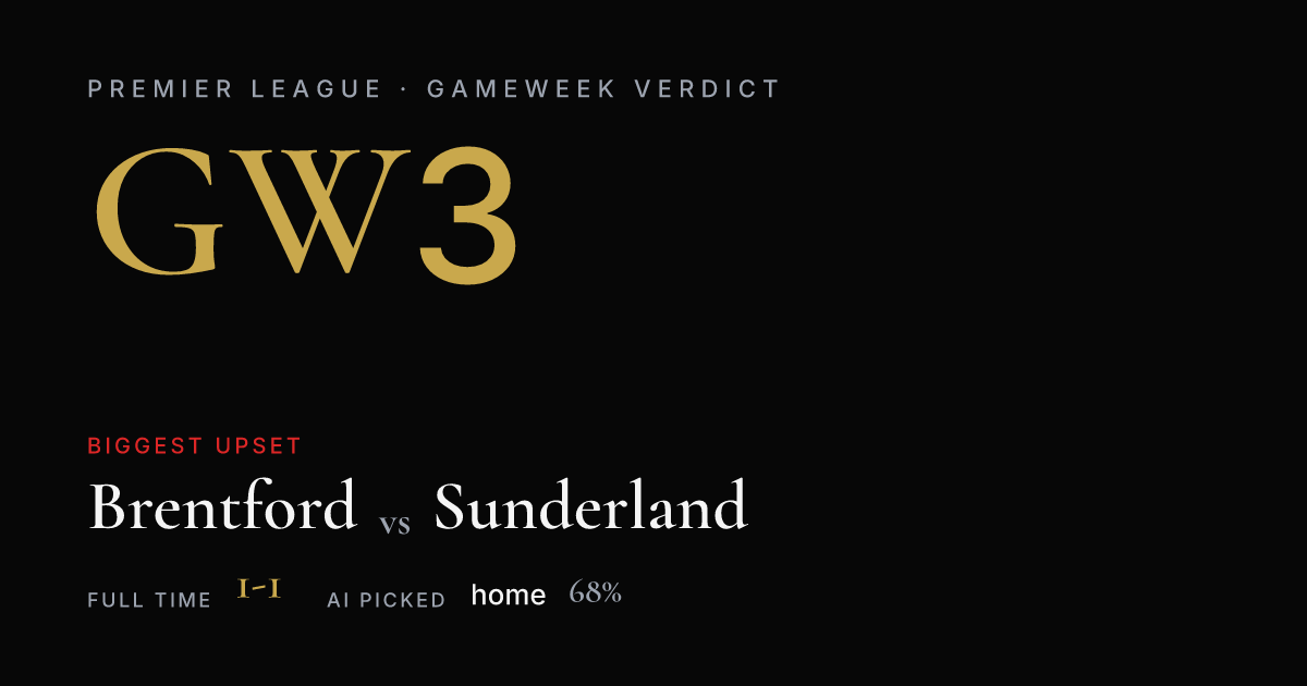 Gameweek 3 Verdict — FootyPulse