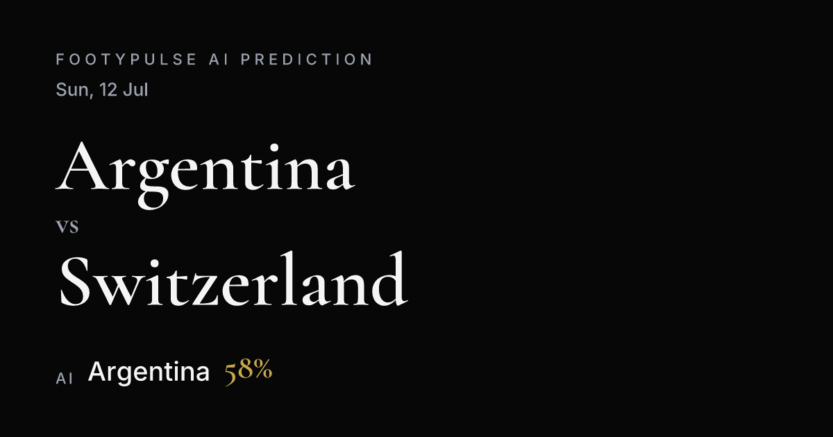 Argentina vs Switzerland Result: 3-1 — QF, World Cup 2026