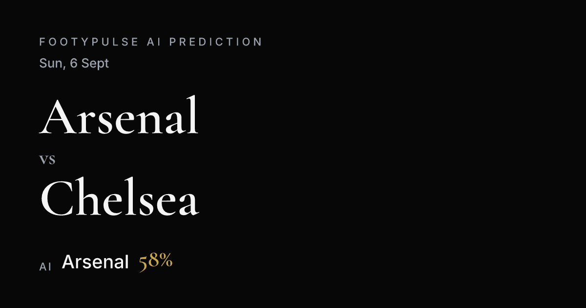 Arsenal vs Chelsea Prediction: AI Preview & Team News